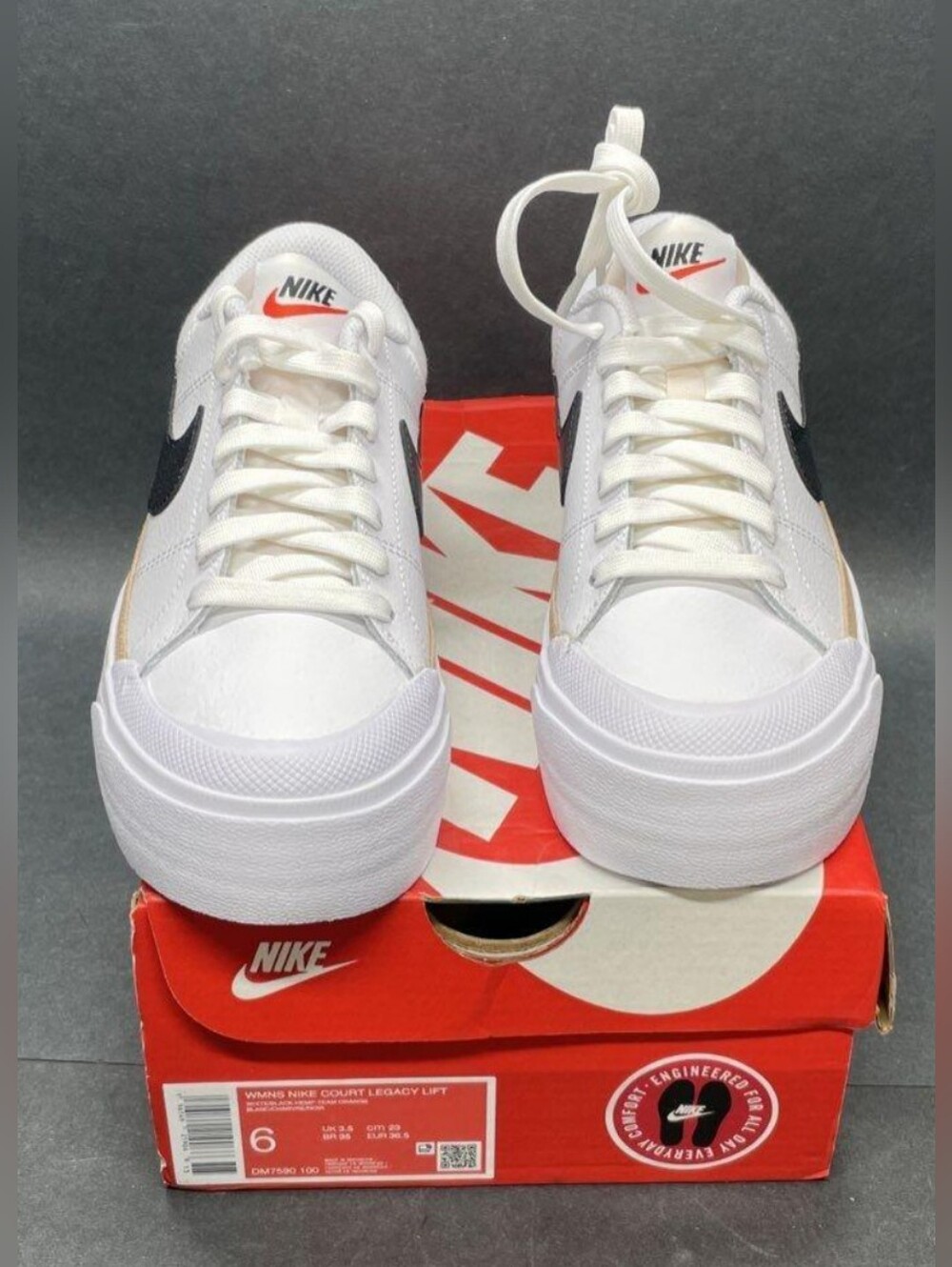 Nike Court Legacy Lift Platform Sneakers Size 6 New/Box MSRP $94.99 - Picture 3 of 11